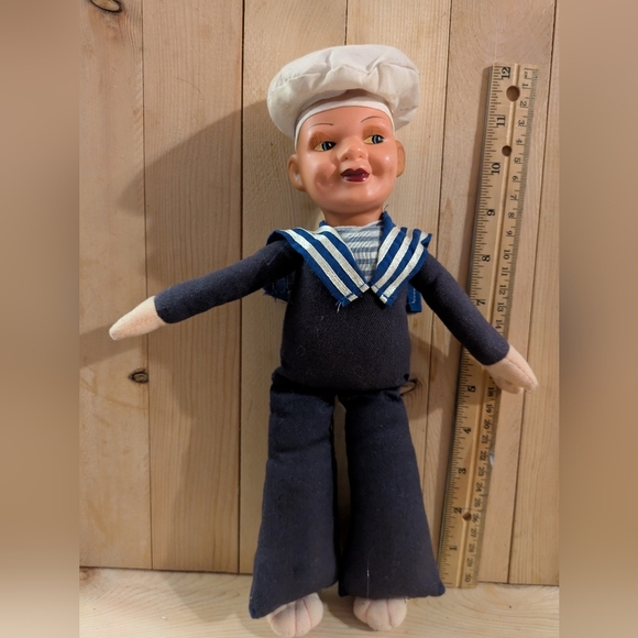 Vintage Sailor Doll with Blue Outfit - Picture 2 of 7